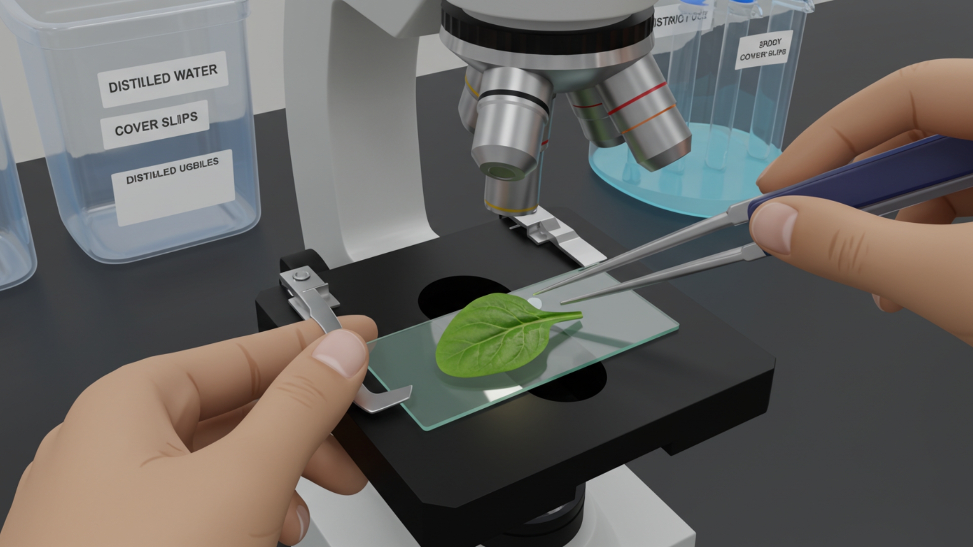 Plant bacterial Gram staining sample